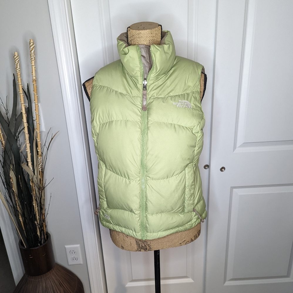 North Face Green Puffer Vest